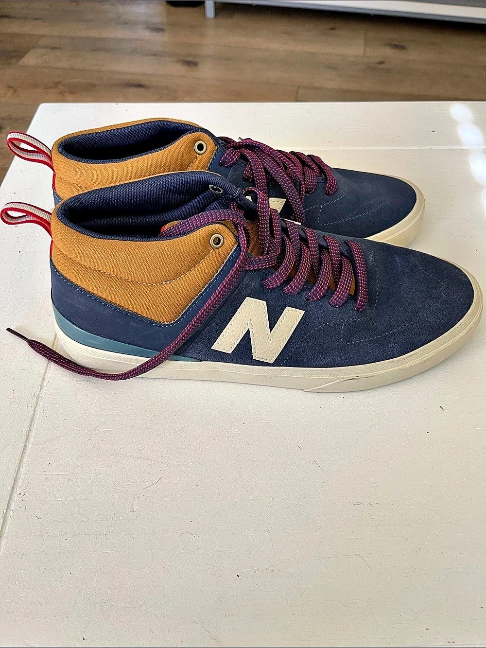 New Balance Numeric 379 Sport High Top Sneakers Blue & Brown